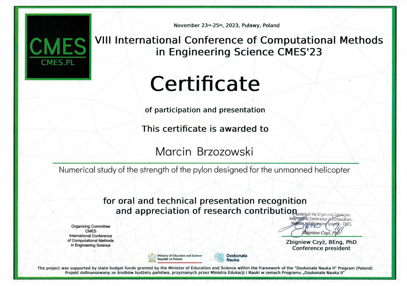 CMES scientific conference