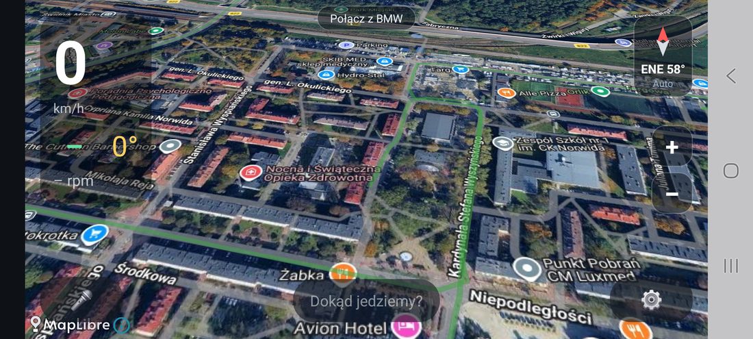 MotoMap: mapa w trybie jazdy z danymi jazdy