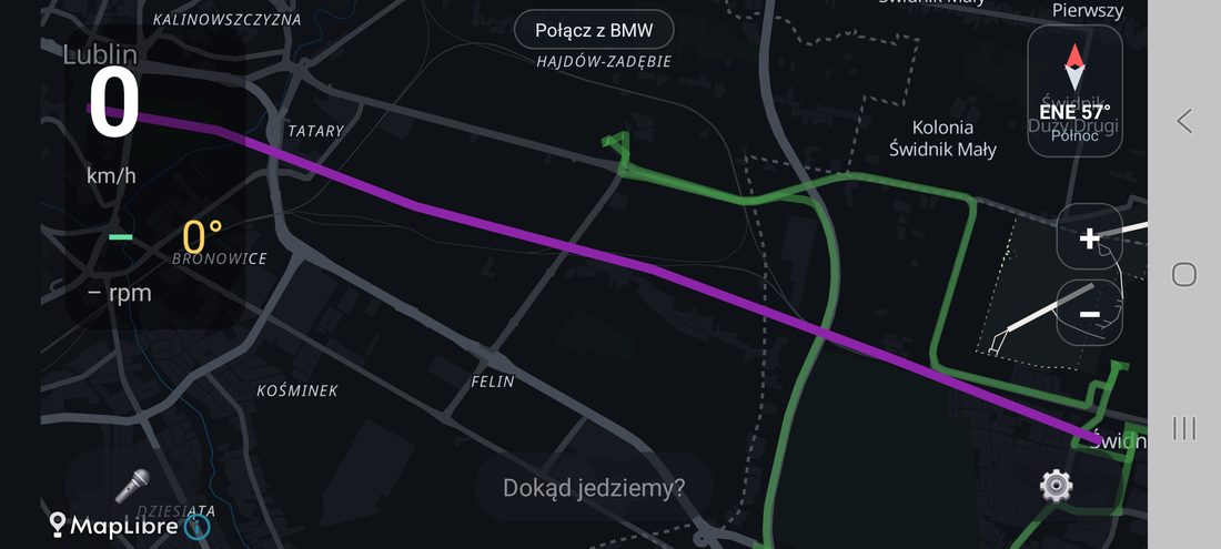 MotoMap: mapa w trybie nocnym